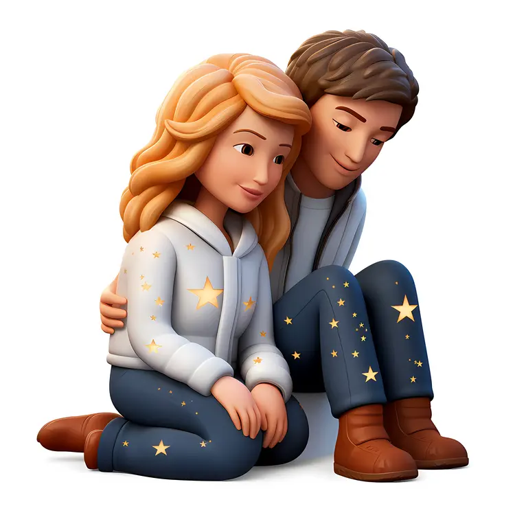 Couple Sitting Together in Comfort
