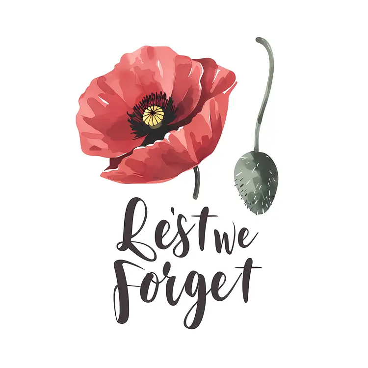 Red Poppy Flower for Remembrance Day