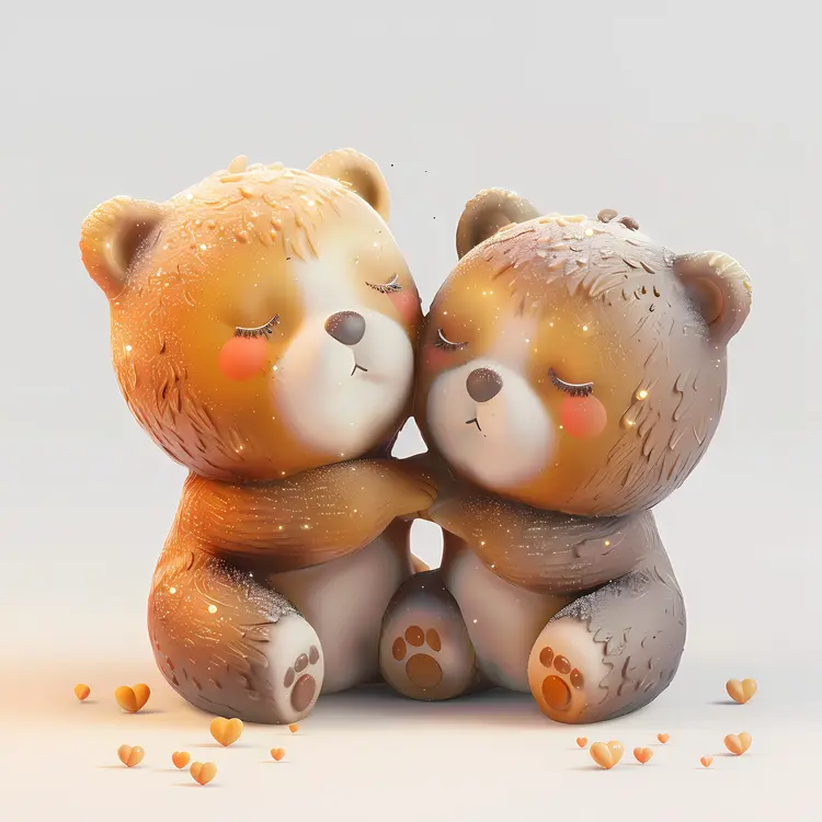 Adorable Hugging Bears