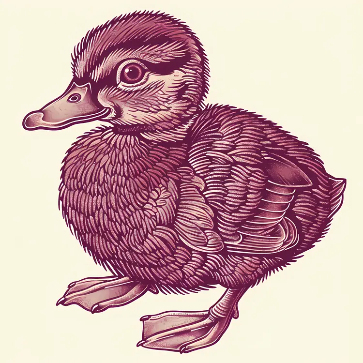 Purple Duckling Illustration