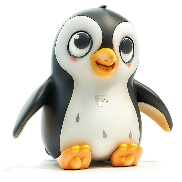 Cute Toy Penguin with Big Eyes