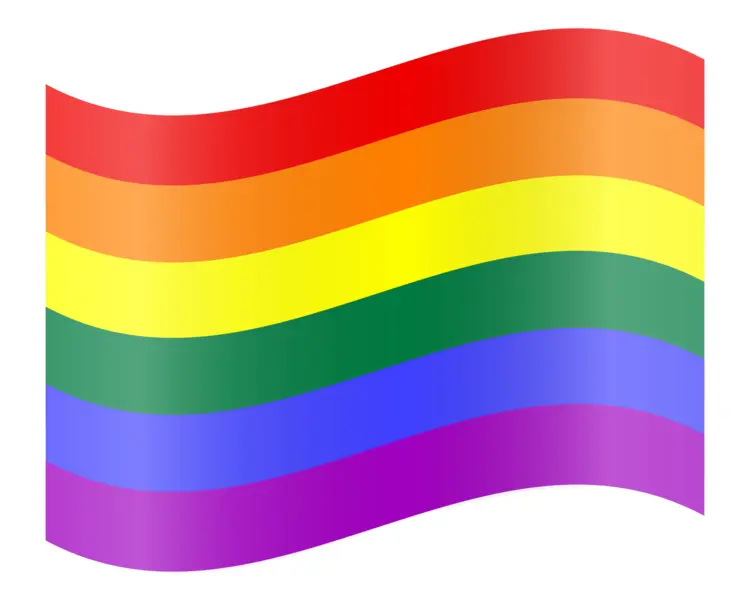 Waving Rainbow Flag
