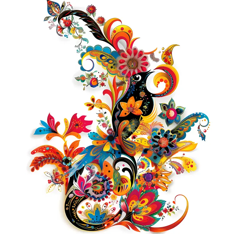 Colorful Abstract Floral Art
