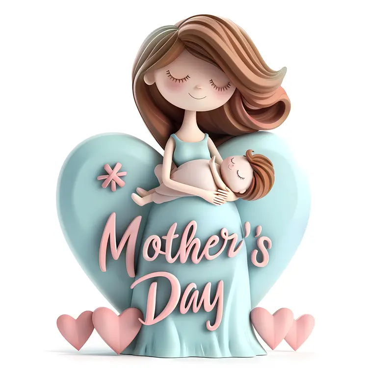 Mother's Day Figurine with Mother and Child
