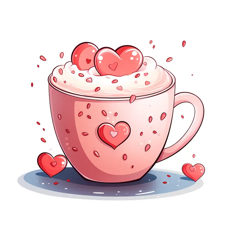 Heart Cup with Whipped Cream