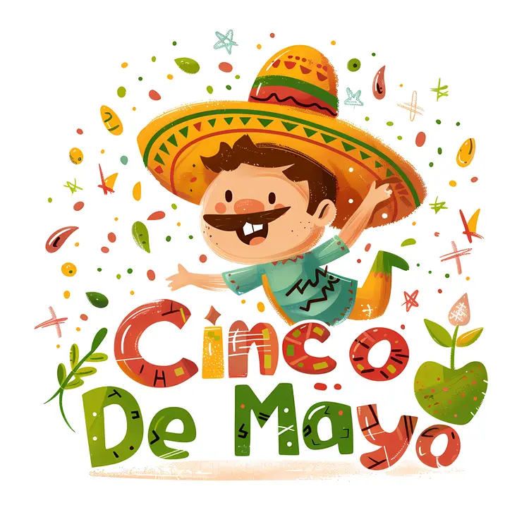 Cinco de Mayo Celebration with Boy in Sombrero