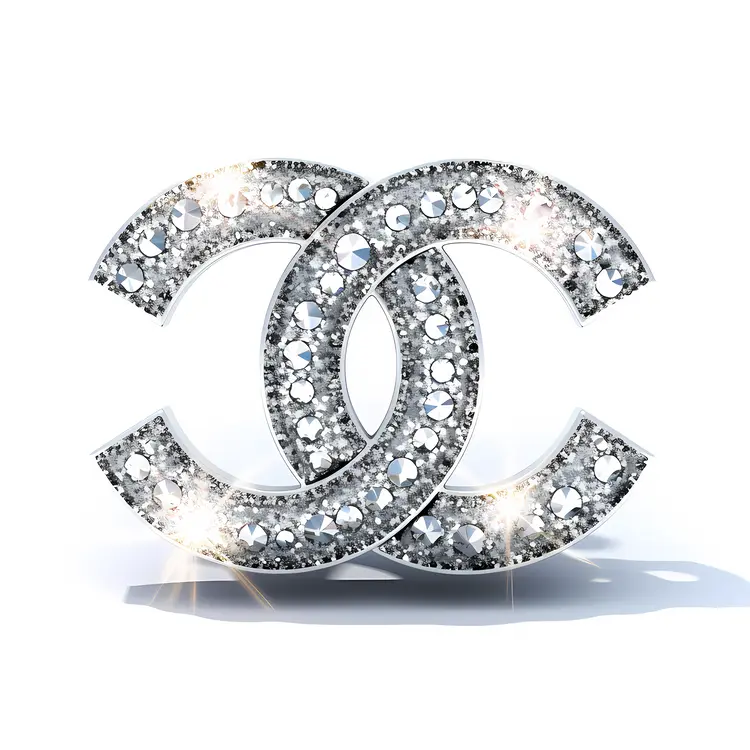 Diamond-Studded Luxury Logo