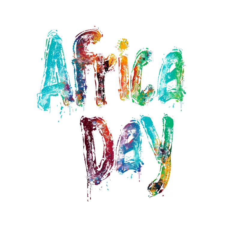 Colorful Africa Day Celebration Text