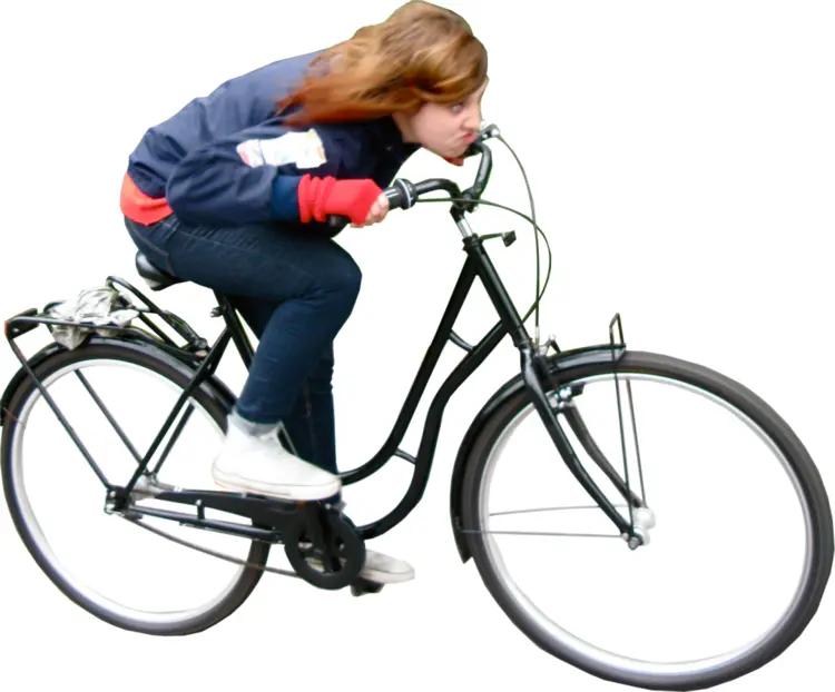 Girl Riding a Bicycle