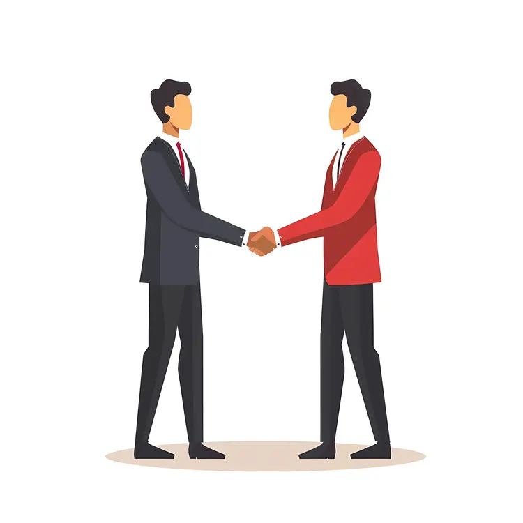 Business Handshake Illustration
