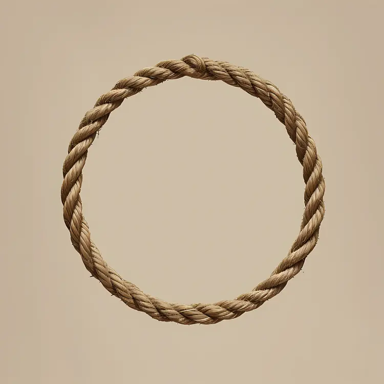 Natural Braided Rope in Circular Shape