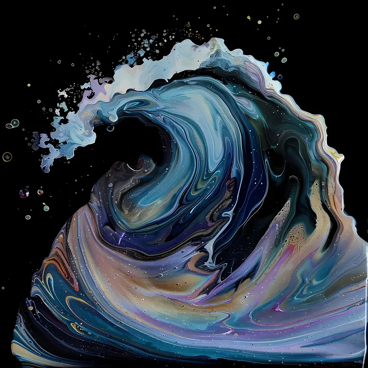 Artistic Colorful Ocean Wave