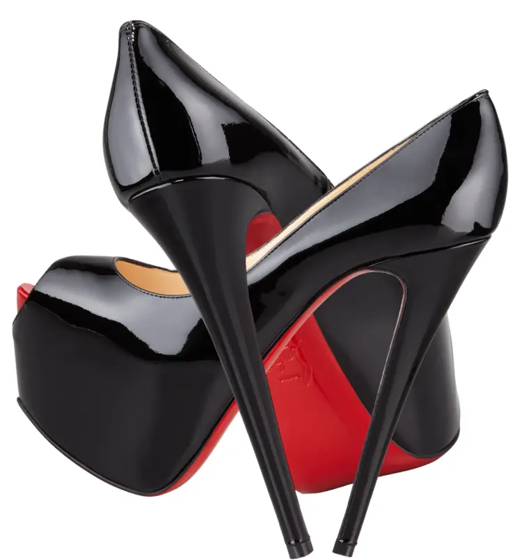 Shiny Black Patent Heels