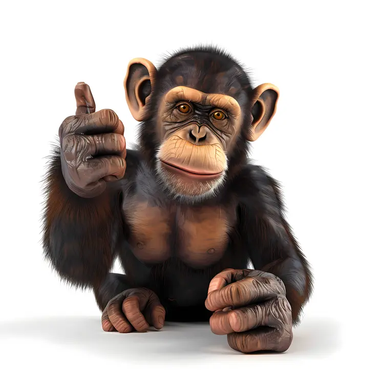 Chimpanzee Giving Thumbs Up