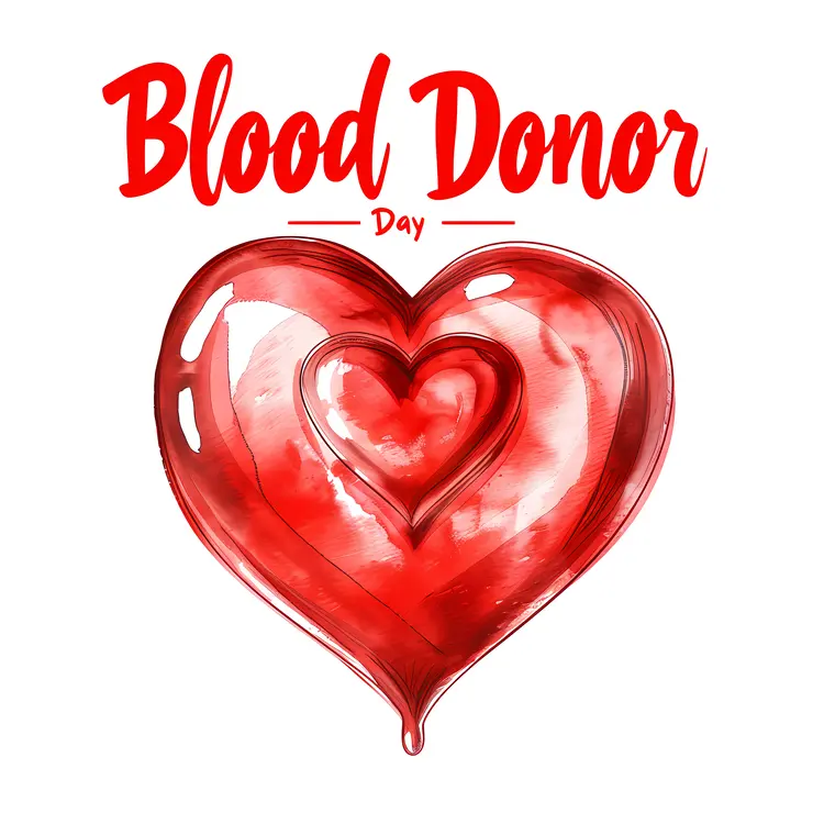 Blood Donor Day Heart Illustration