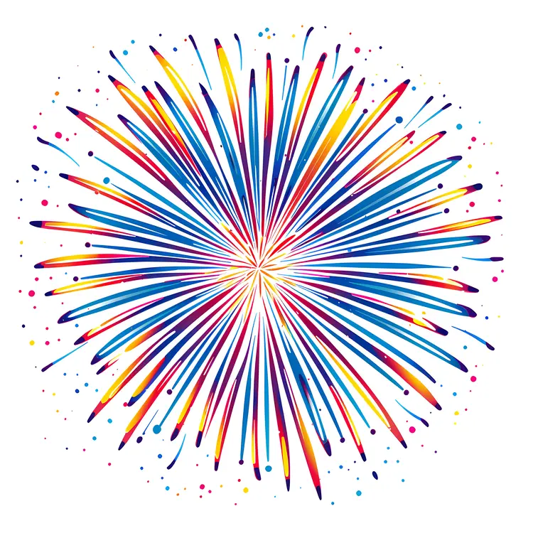 Colorful Fireworks Burst
