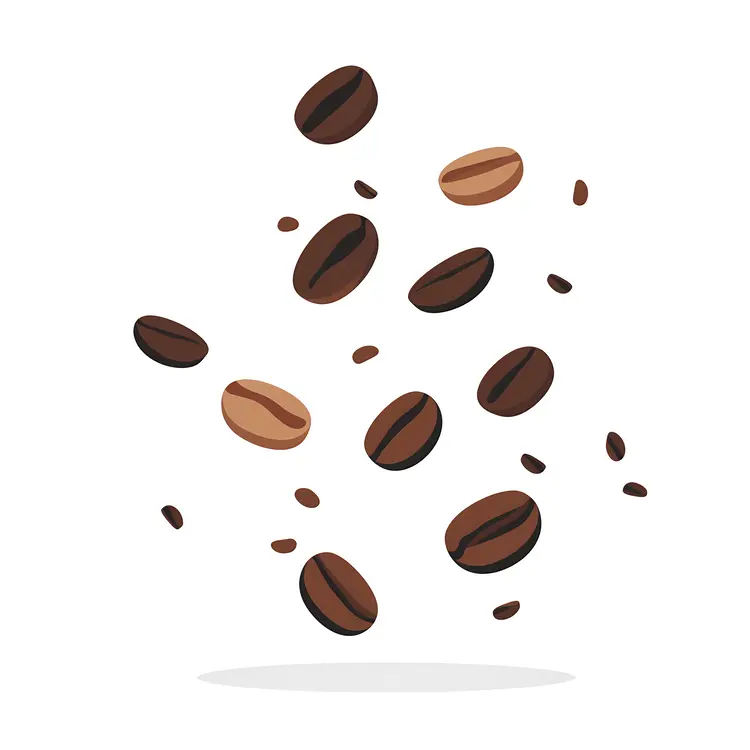 Brown Coffee Beans Illustration