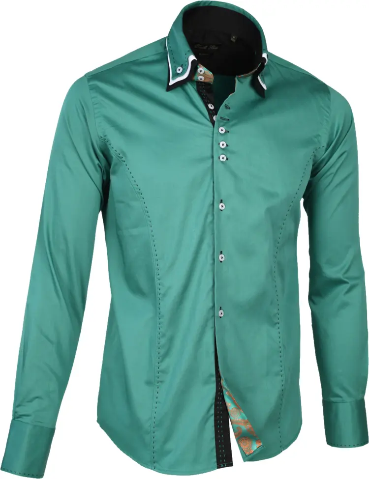 Green Button-up Long Sleeve Shirt