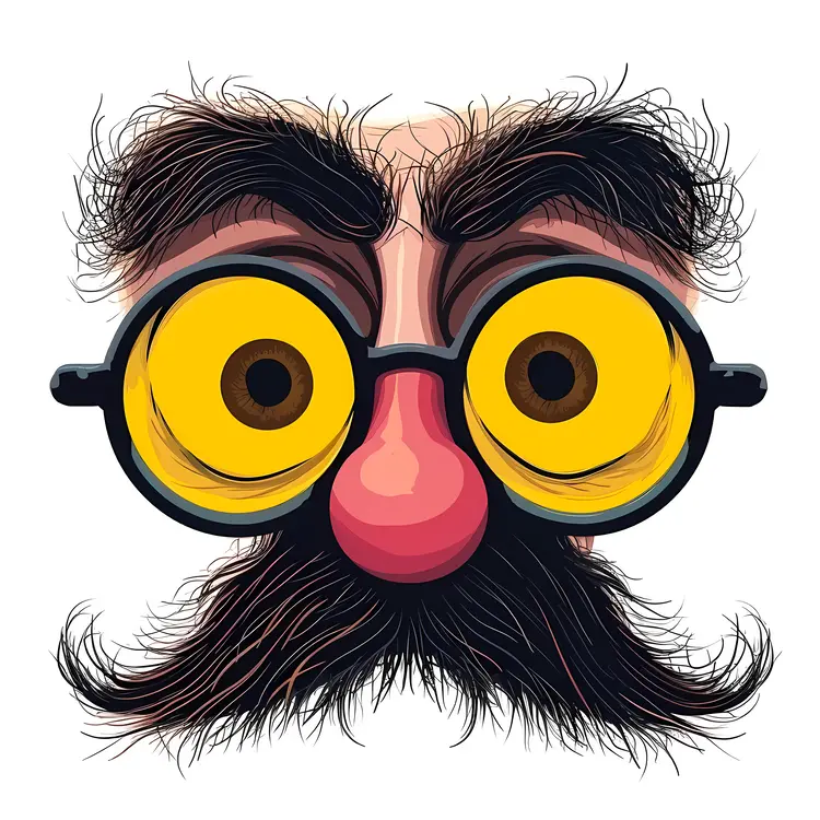 Funny Glasses with Mustache and Nose