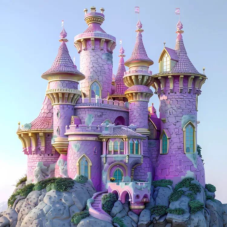 Fantasy Castle on a Hill