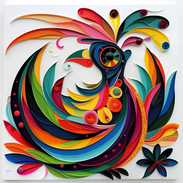 Colorful Abstract Bird Design