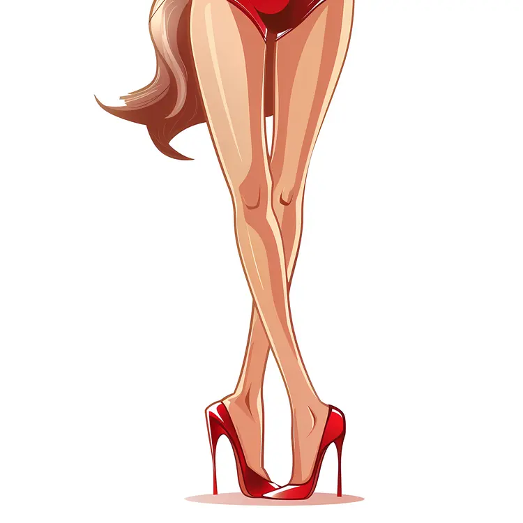 Legs in red high heels