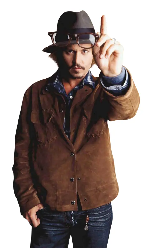 Man in Brown Jacket with Hat