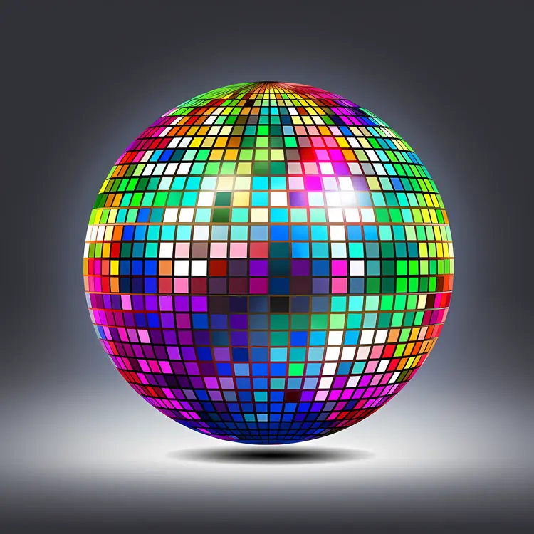 Colorful Reflective Disco Ball for Party Celebrations