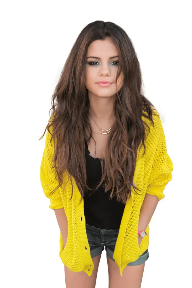 Woman in Yellow Sweater and Shorts