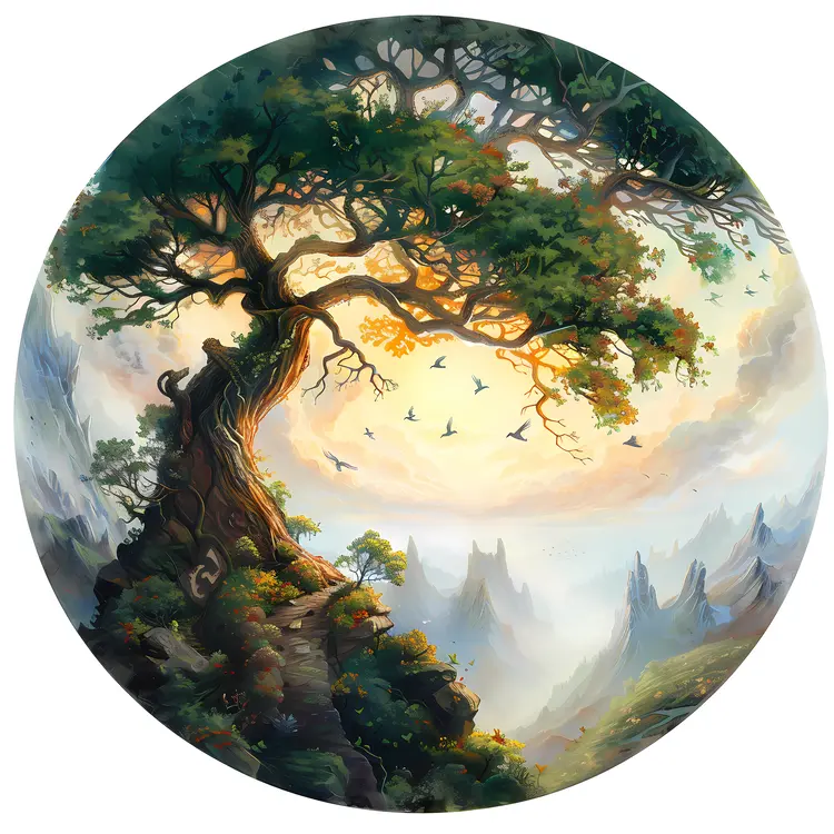Tree in Circular Landscape