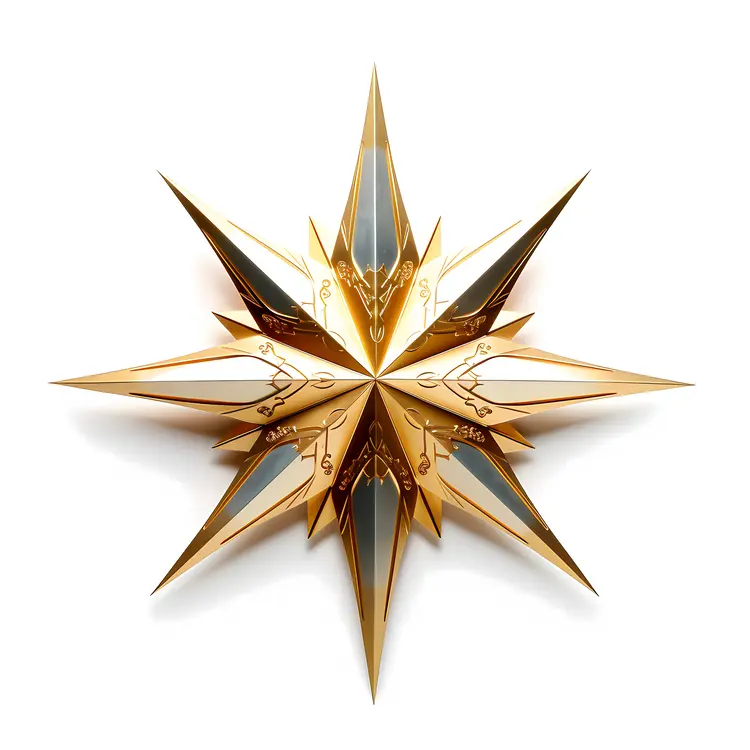 Elegant Golden Star Ornament
