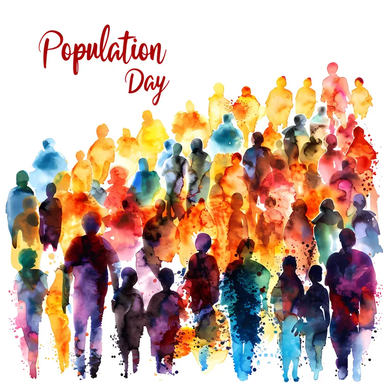 Watercolor Population Day Illustration