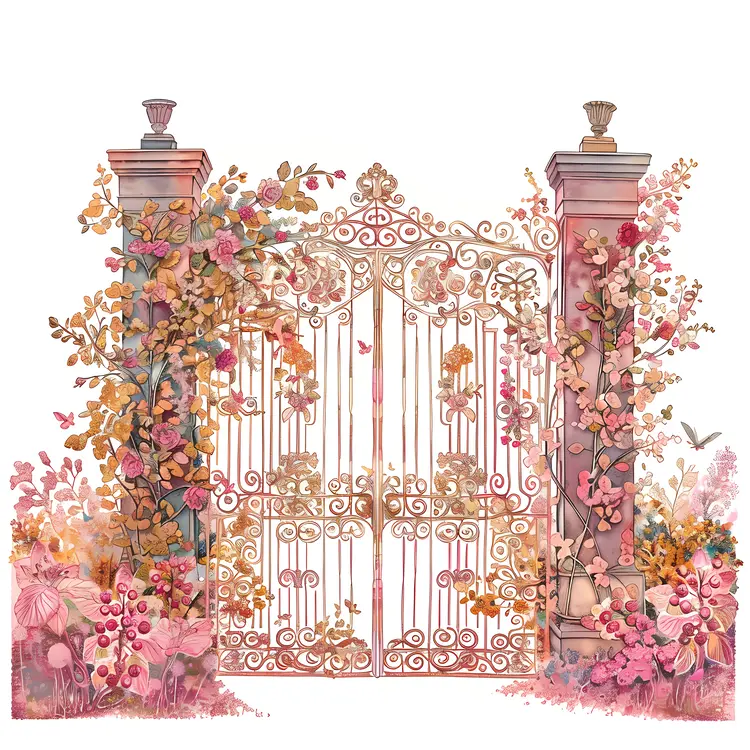 Elegant Floral Garden Gate