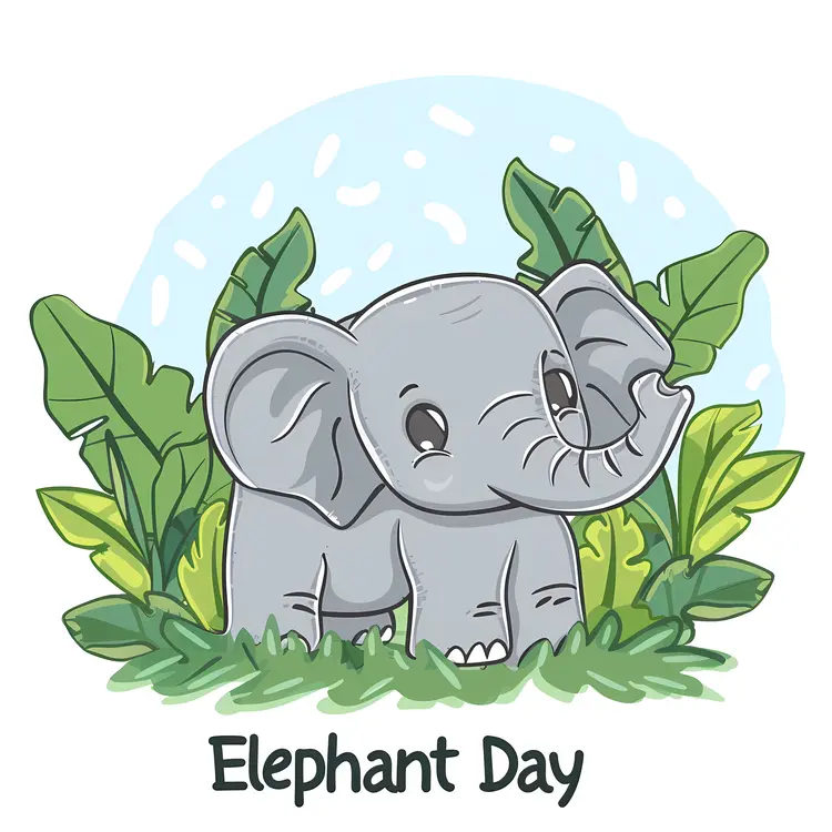 Elephant Day with Cute Elephant
