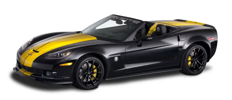 Stylish Black and Yellow Convertible