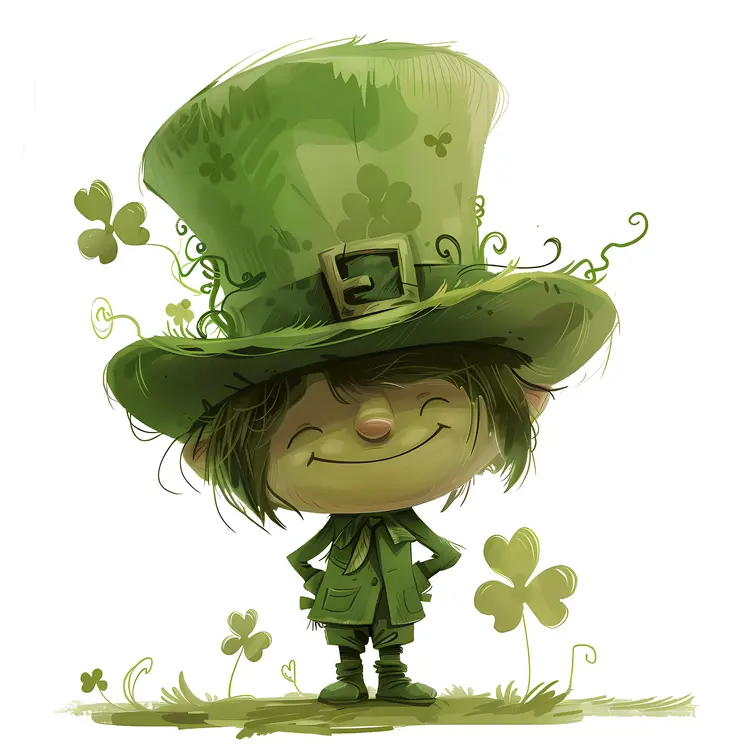 Leprechaun with Tall Hat for St. Patrick's Day