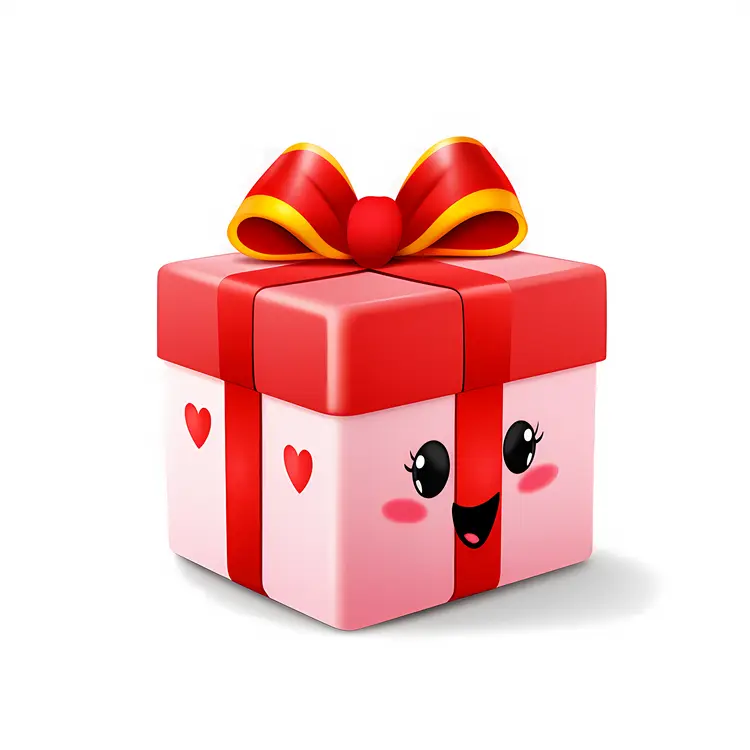 Cute Gift Box with Hearts