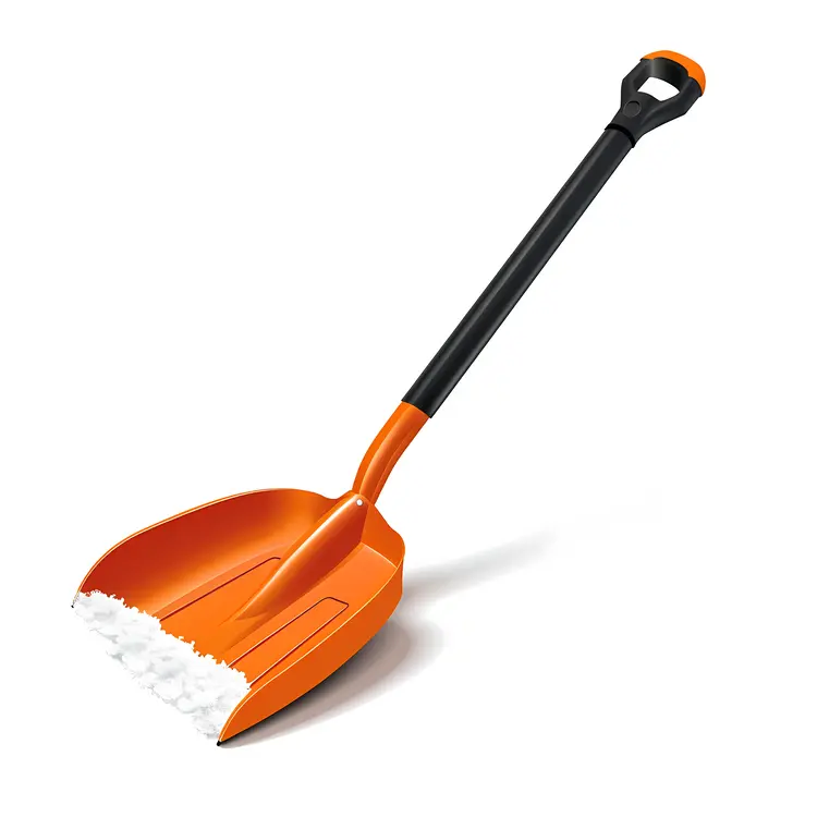 Orange Snow Shovel for Winter Use