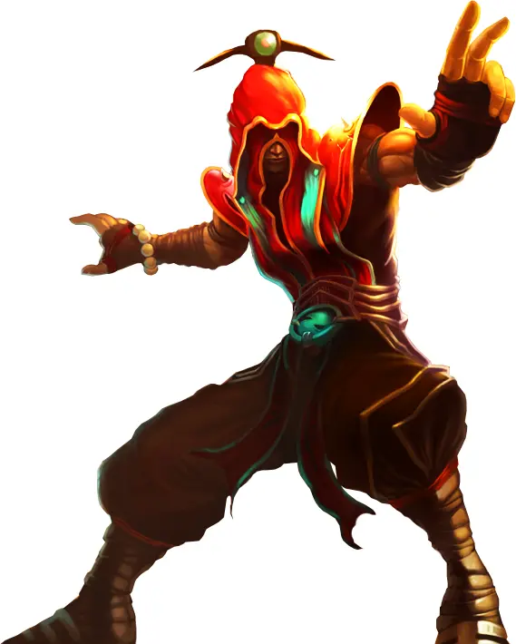 Hooded Fighter in Dynamic Pose