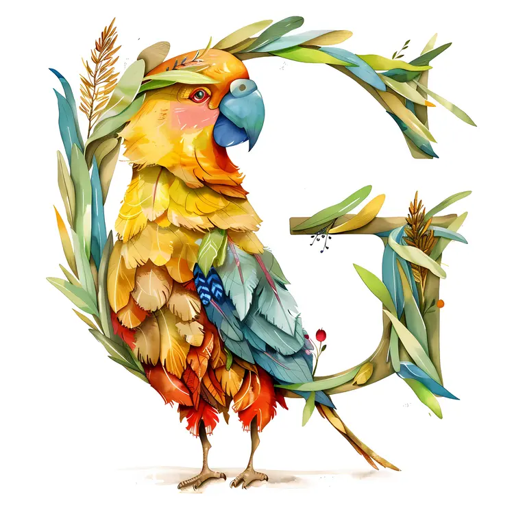 Parrot Themed Letter G