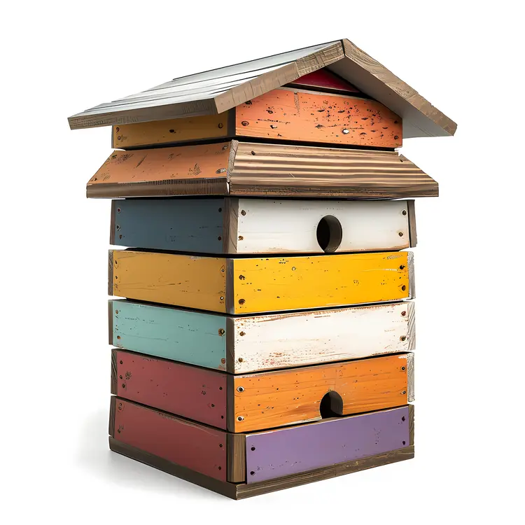 Stacked Colorful Birdhouse