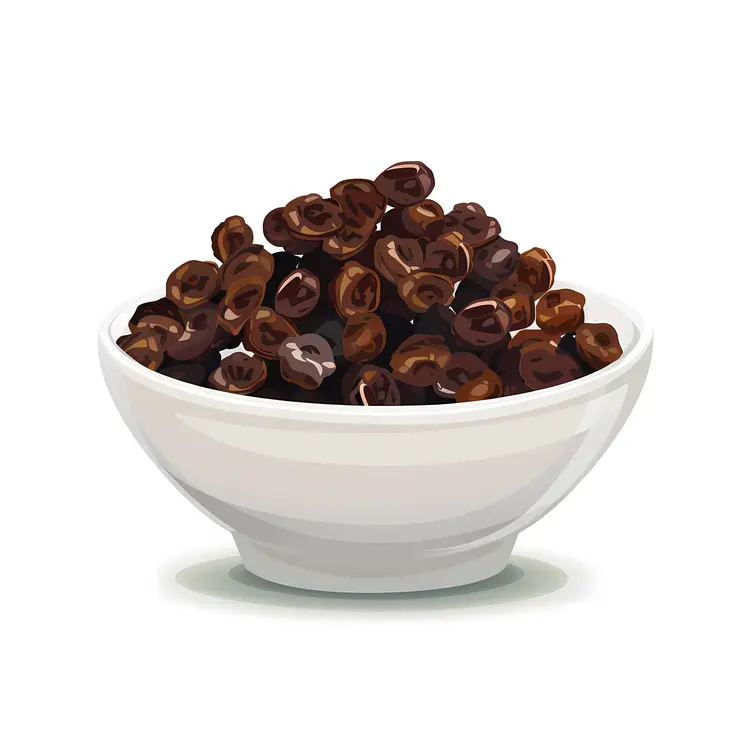 Bowl of Brown Raisins