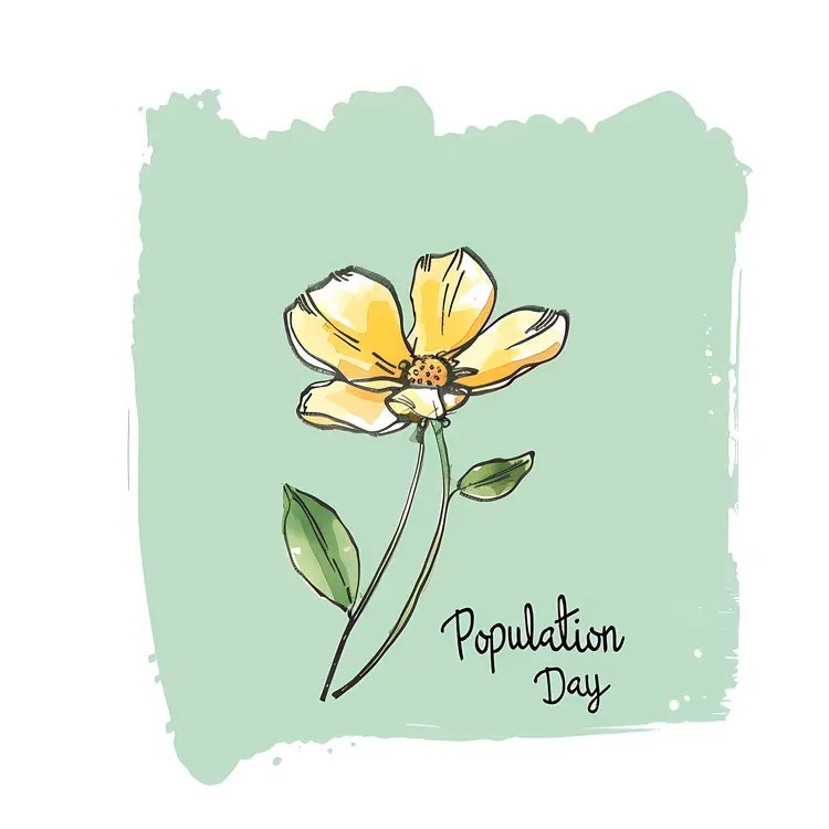 Yellow Flower for Population Day