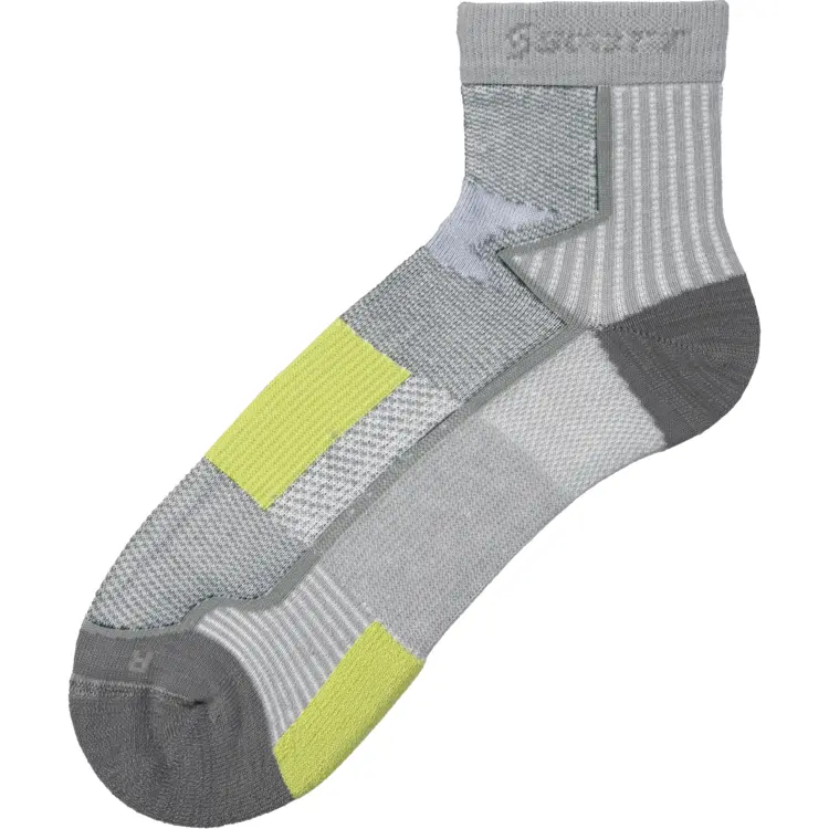 Gray and Yellow Quarter Sock