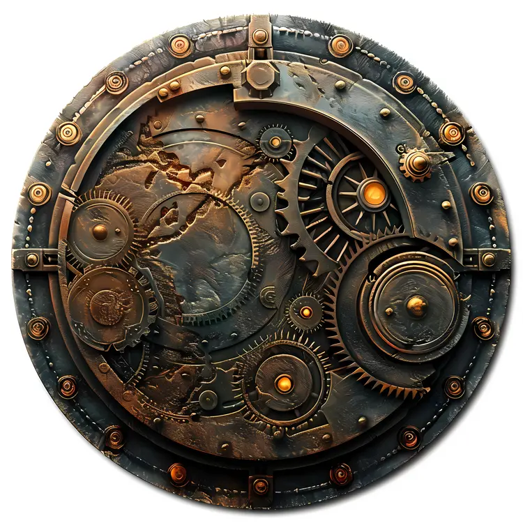 Steampunk Clock with Gears