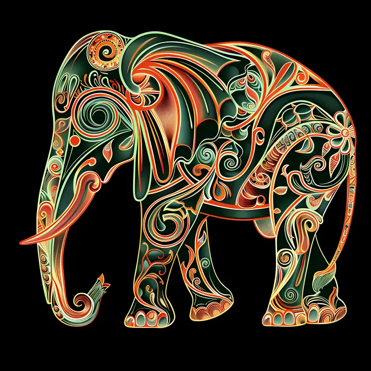 Colorful Decorative Elephant