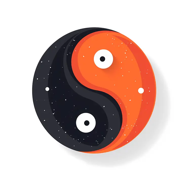 Colorful Yin Yang Symbol