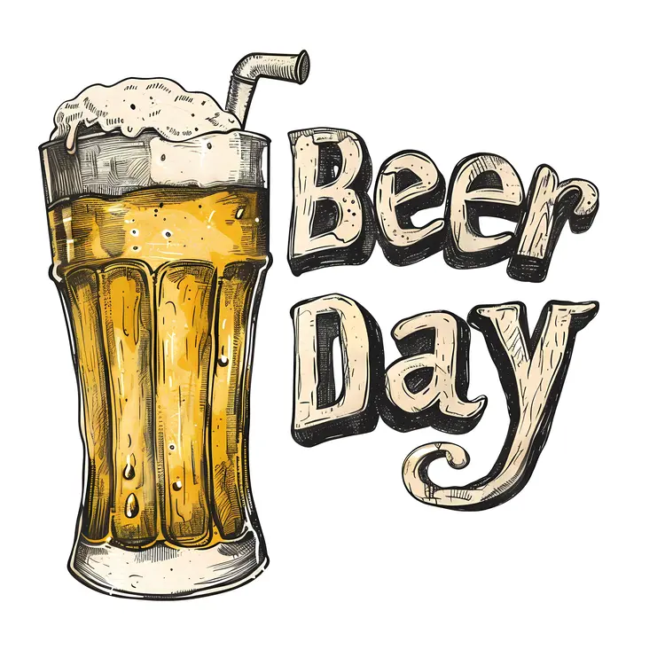 Beer Day Celebration with a Glass of Beer