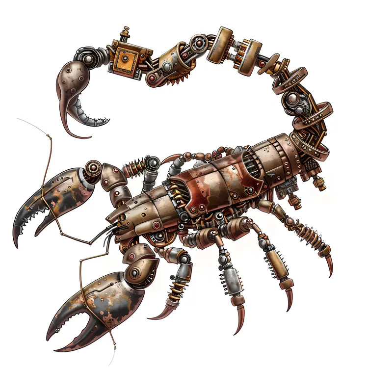 Steampunk Scorpion with Claws