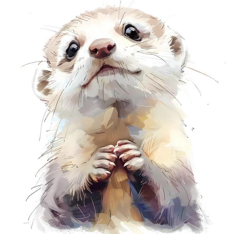 Cute Ferret Illustration